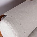 Danish sofa in solid oak and fabric, model GE375 by Hans Wegner 1960.