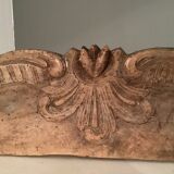 Old wooden pediment
