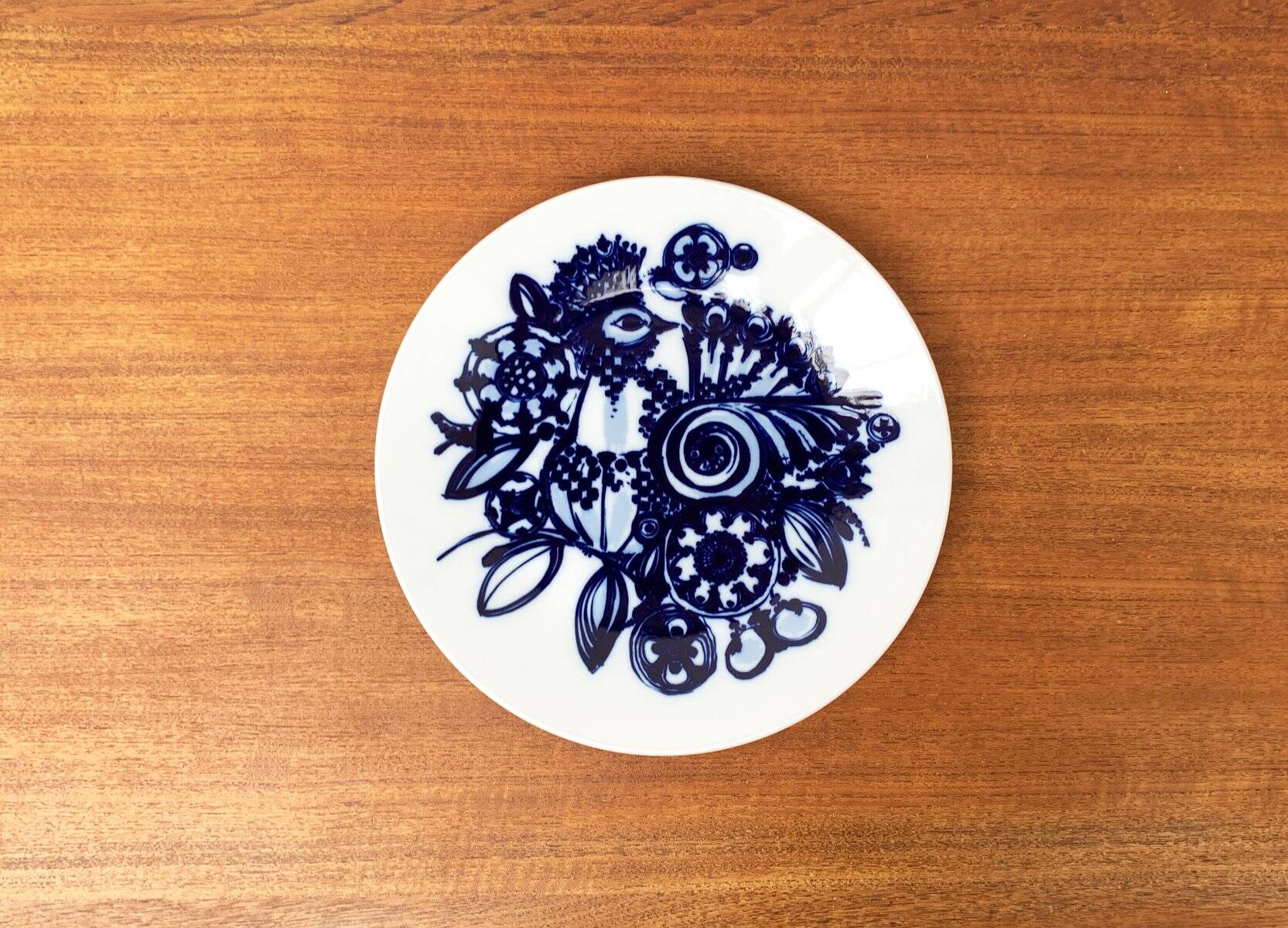 Vintage German peacock wall plate by Bjørn Wiinblad for Rosenthal, 1970s.