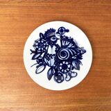 Vintage German peacock wall plate by Bjørn Wiinblad for Rosenthal, 1970s.