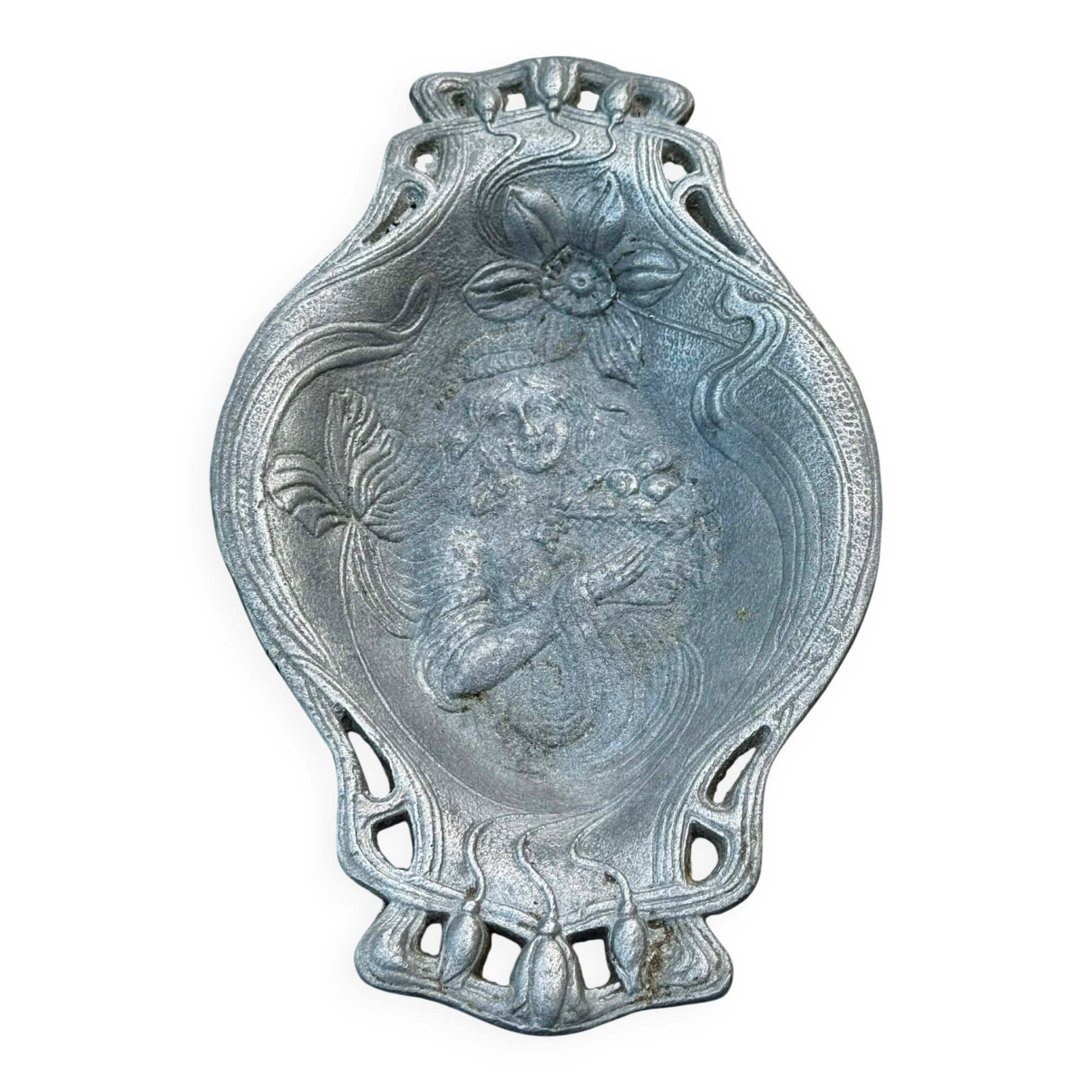 Large silver Art Nouveau fruit bowl