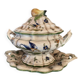Soupière ovale et plat "Capodimonte", Italie