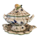 Soupière ovale et plat "Capodimonte", Italie