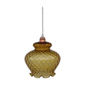 Amber yellow glass hanging