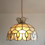 Suspension in art deco mother-of-pearl with drops