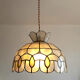Suspension in art deco mother-of-pearl with drops