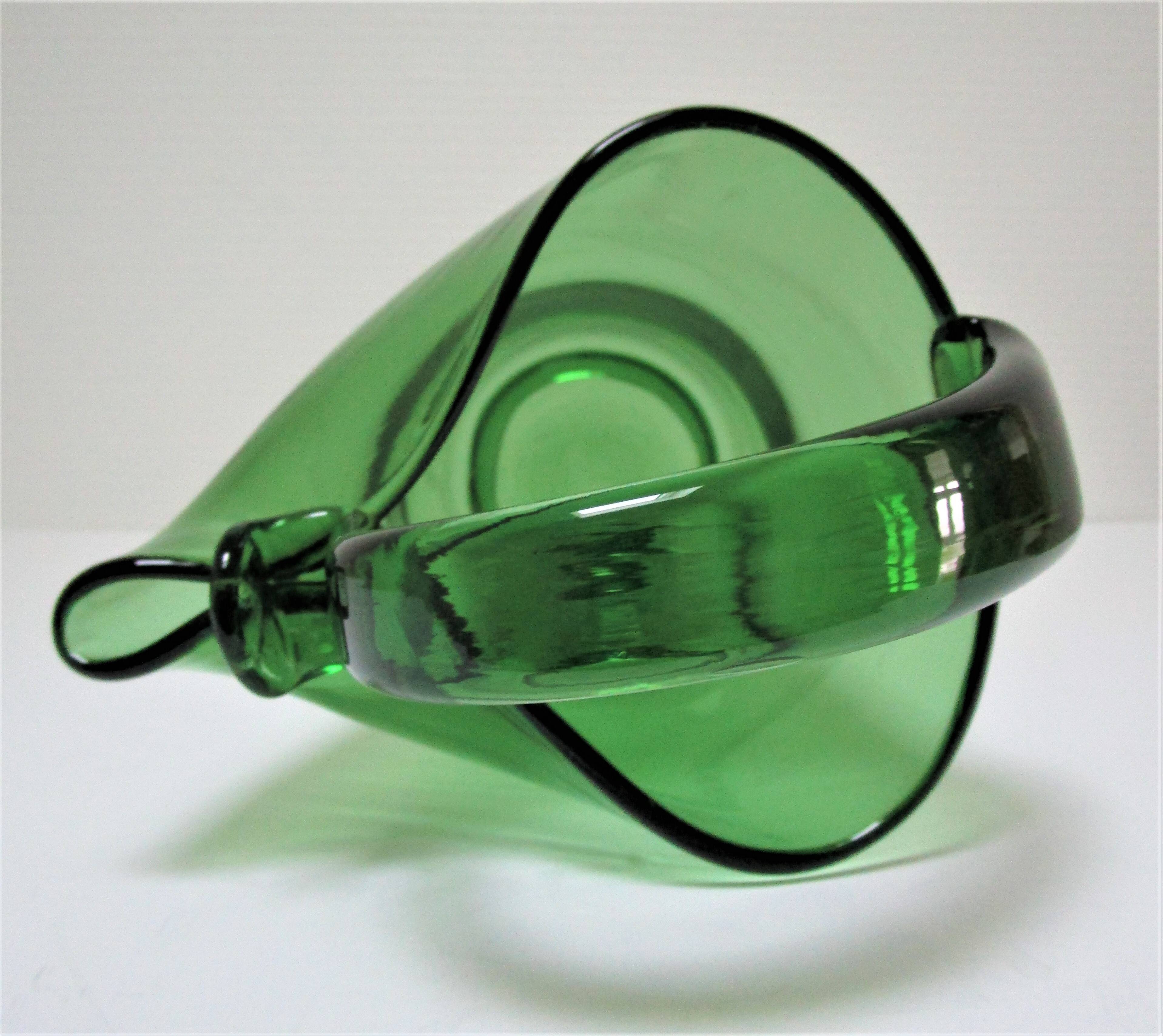 blown glass pitcher, Italian work, 1960s