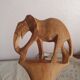 Couverts de service n bois sculpté art populaire vintage