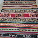 Multicolored Berber carpet in wool 102x215cm