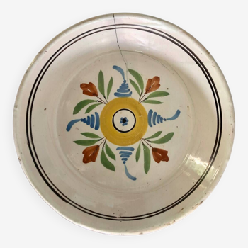 18th century polychrome earthenware plate