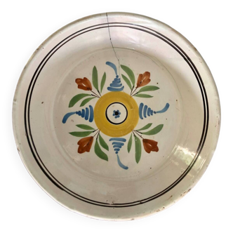 18th century polychrome earthenware plate