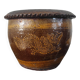 Vintage cache-pot in glazed stoneware
