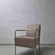 2 vintage nude leather "Cinema" easy chairs by Gunilla Allard for Lammhults | 1990s