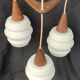 Chandelier suspension boomerang design Louis Kalff