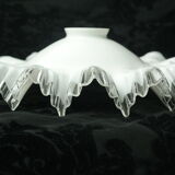 Toothed white opaline lampshade 30s