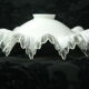 Toothed white opaline lampshade 30s