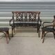 Baumann living room, 1910, bench, armchair and bistro chair