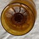 Photophore in bubble glass and hand-blown golden yellow signed vintage biot