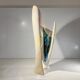 Iridescent free-form sculptural ceramic vase
