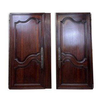 Paire de portes époque Louis XV en chêne vers 1750