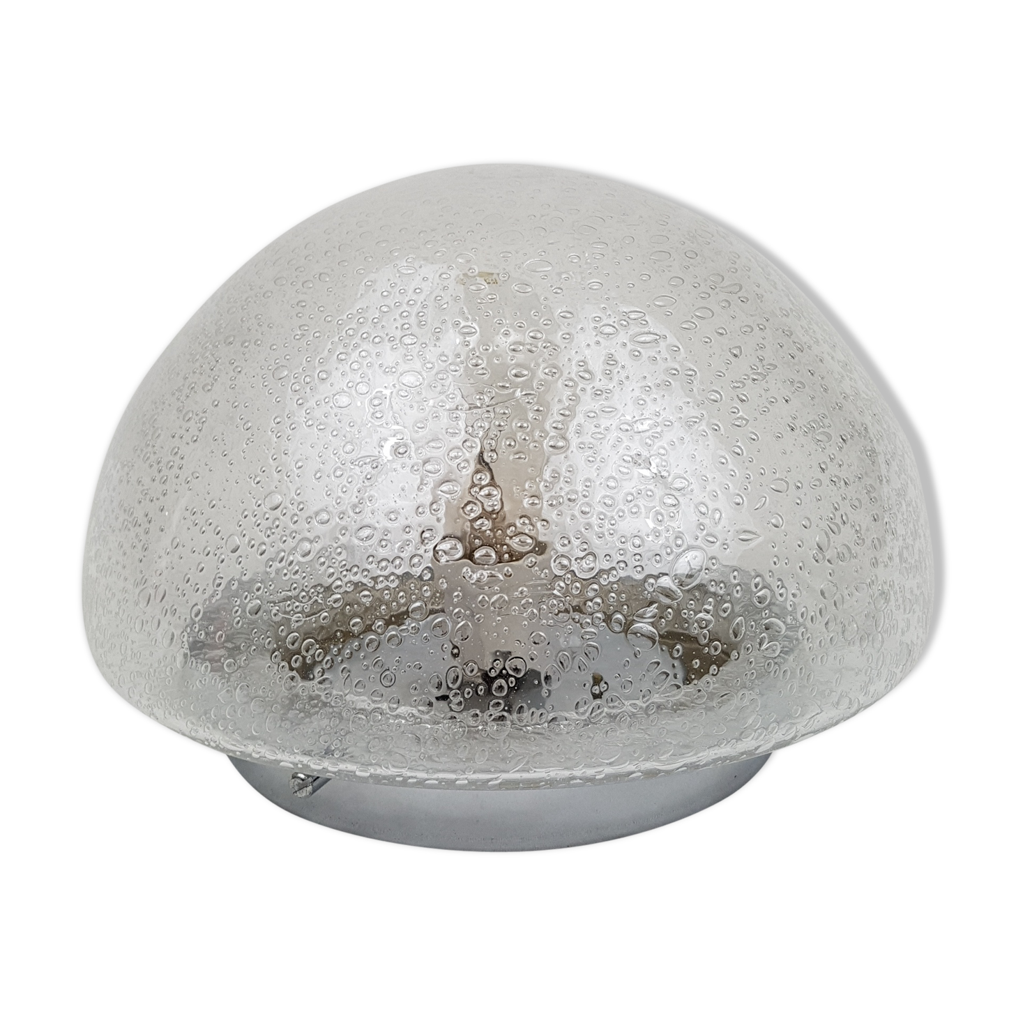 Ceiling light bubble glass and chrome
