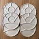 Set of 6 earthenware fondue plates