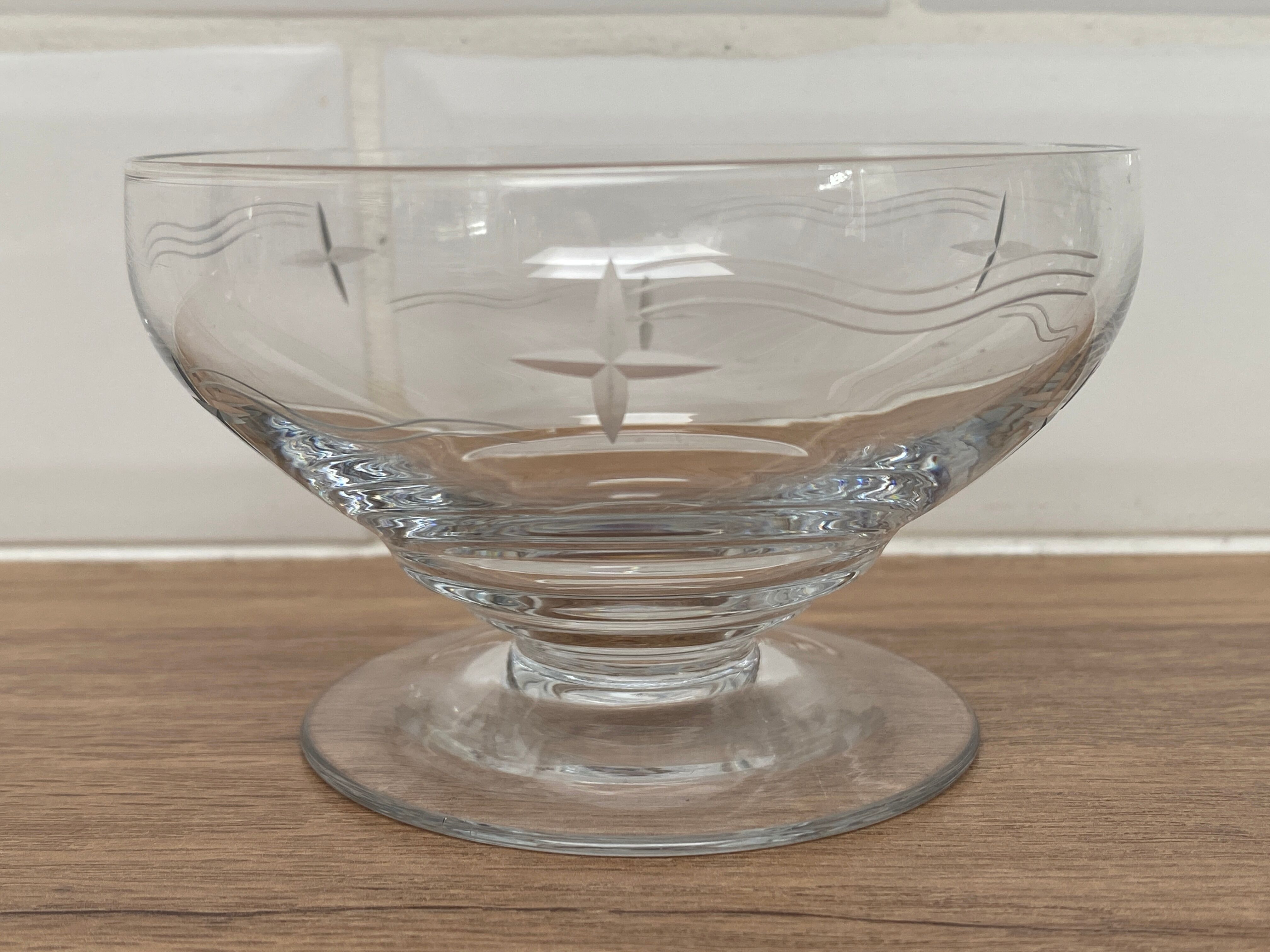 Set of 4 cut glass cups