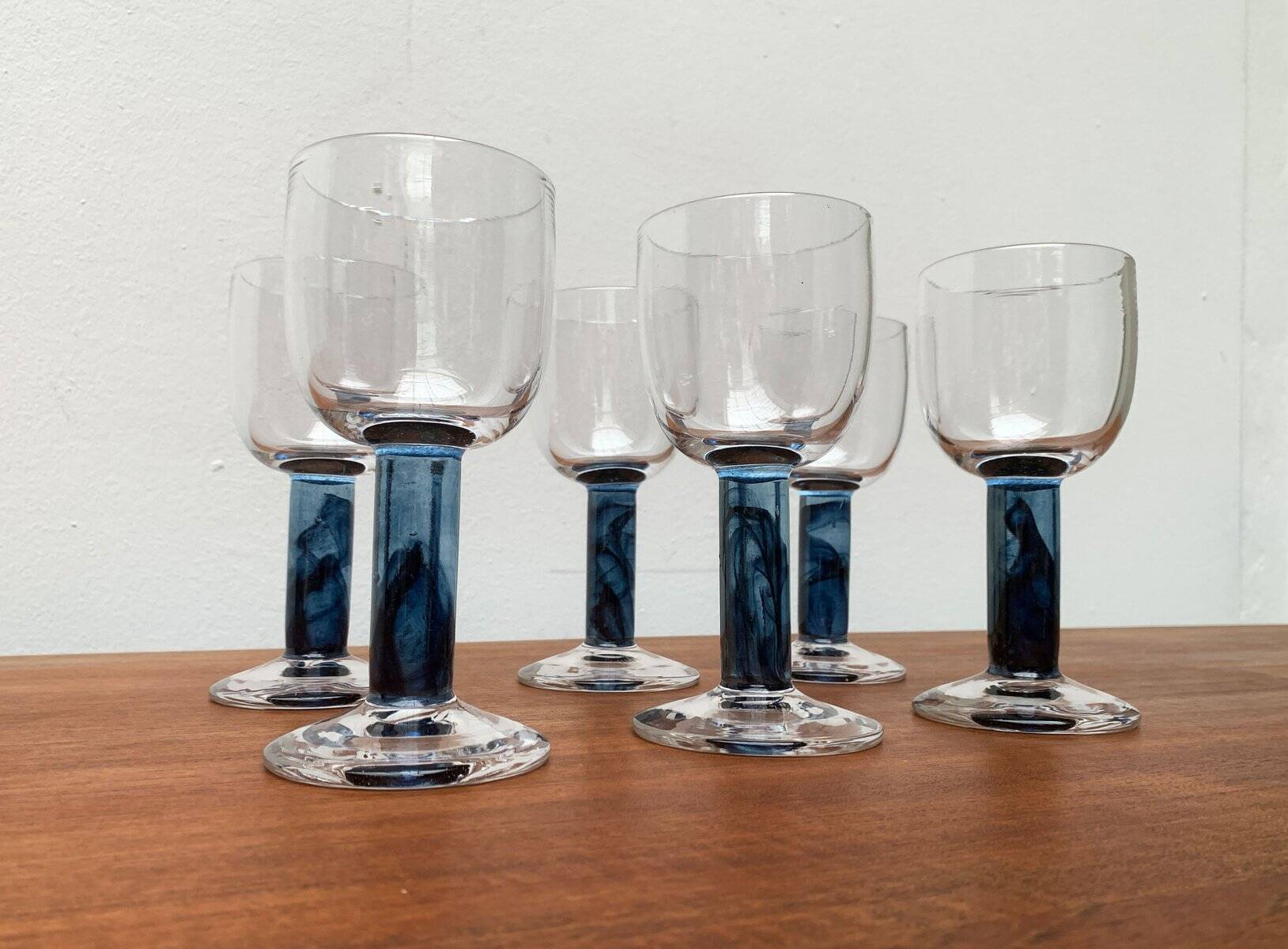 German wine glasses by Regina Kaufmann for Glashagen Hütte, set of 6.