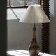 Art Nouveau table lamp in coloured terracotta by L. Hjorth, Bornholm, 1930s.