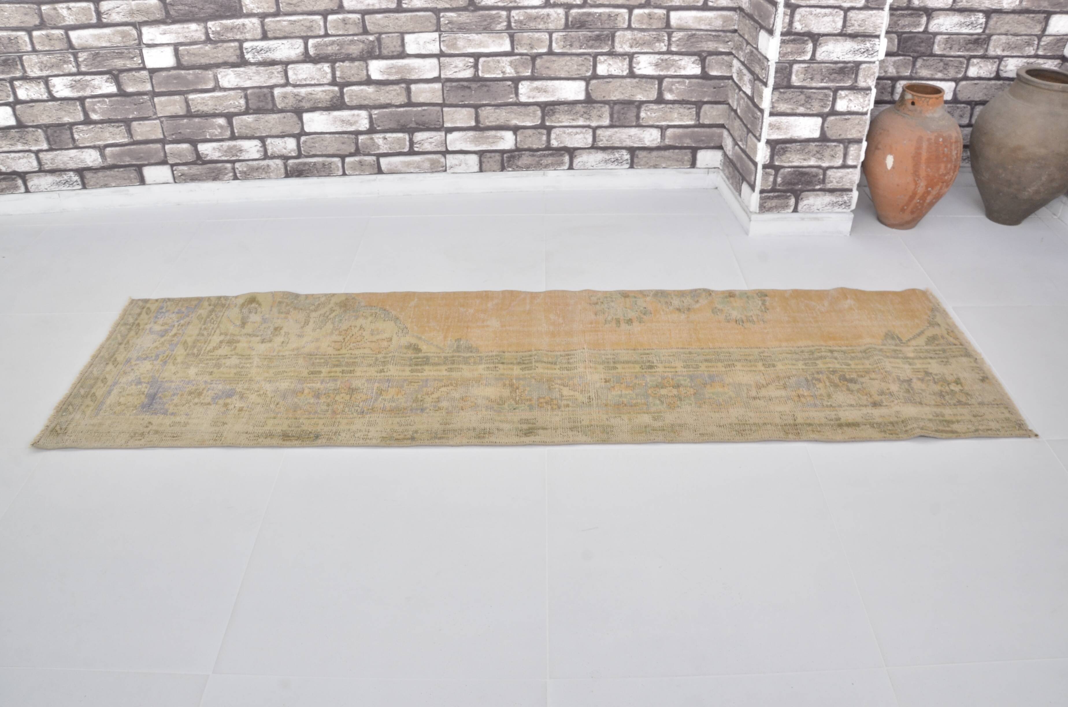 Vintage Bige Kitchen Runner Rug sku 1842