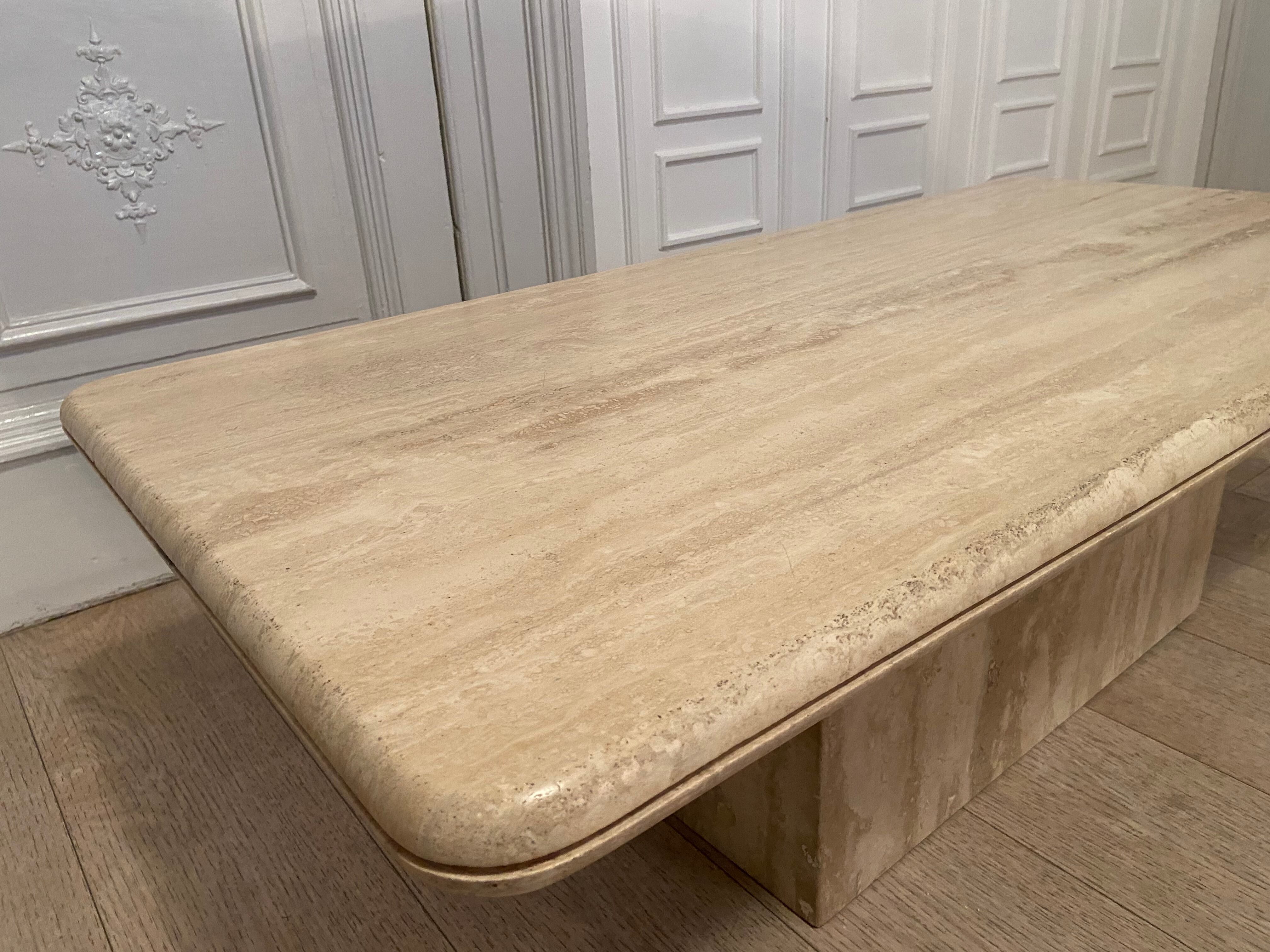 Travertine coffee table, 1970s