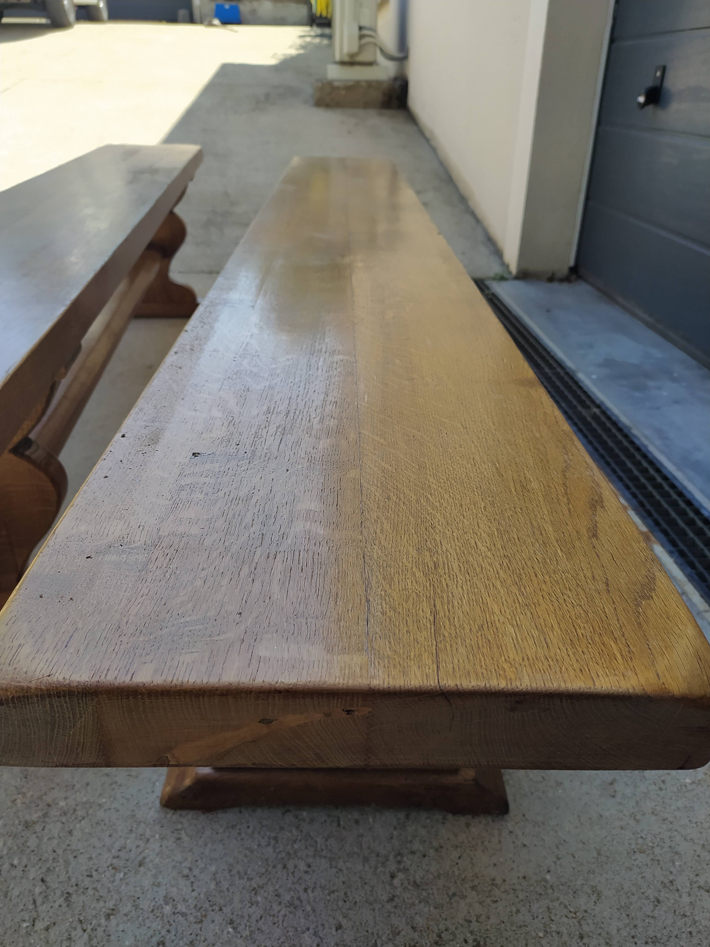 Monastery style benches in solid oak 200cm