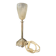 Art Deco table lamp – Silver bronze & pressed/molded glass