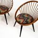 Pair of Yngve Ekström Circle Chairs for Swedese, Sweden 1950s – Original Up