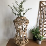 VINTAGE PEACOCK RATTAN SUSPENSION