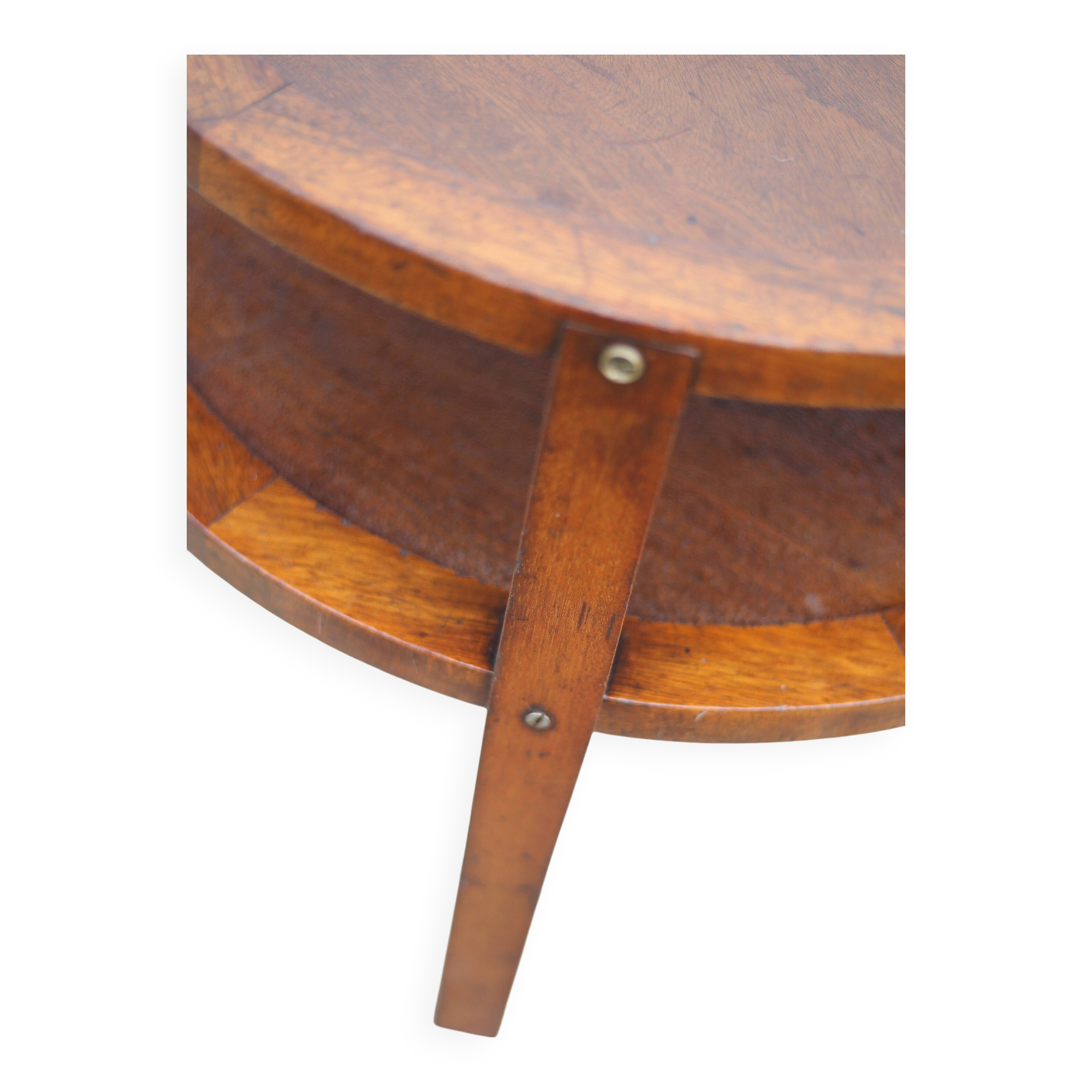 Art Deco style wooden coffee table, vintage wooden table, living room table