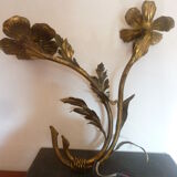 Gilded brass flower wall light