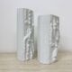 Martin Freyer pour Rosenthal Bisque Reliëf Azu Vase Op Art années 1970