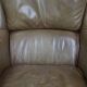 Olive Green Cowhide Leather Armchair