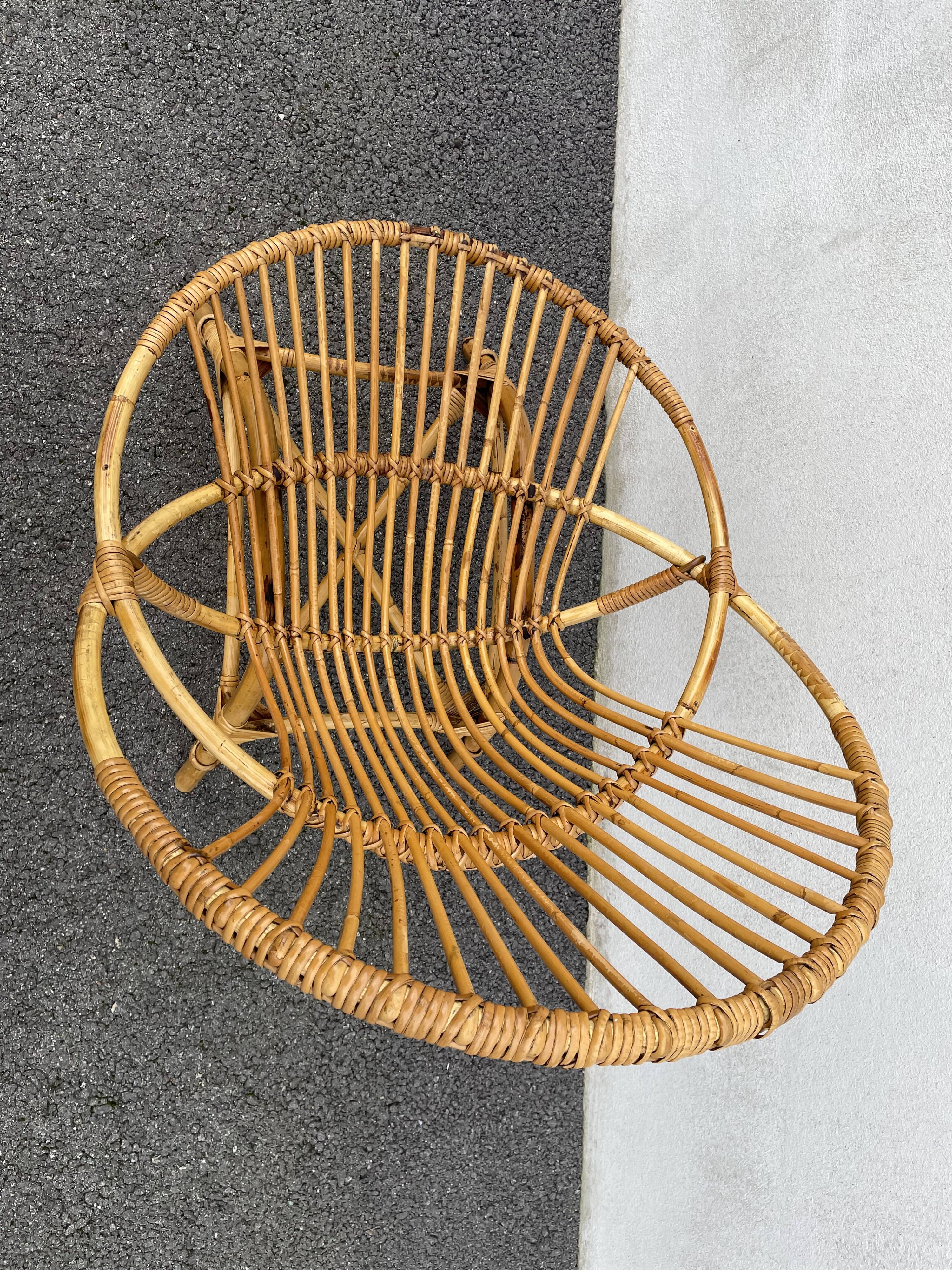 Rattan basket chair