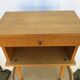 Blond oak bedside table 1970s