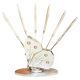 Vintage Silver-Plated Butterfly Knife Holder Set of Six Decorative Butter Knives
