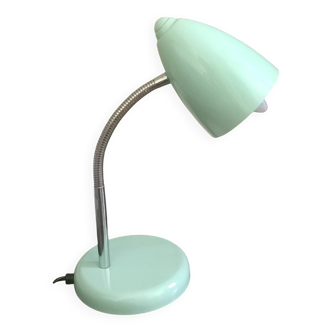 Vintage turquoise flexible metal table lamp