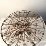 Old vintage foldable laundry basket
