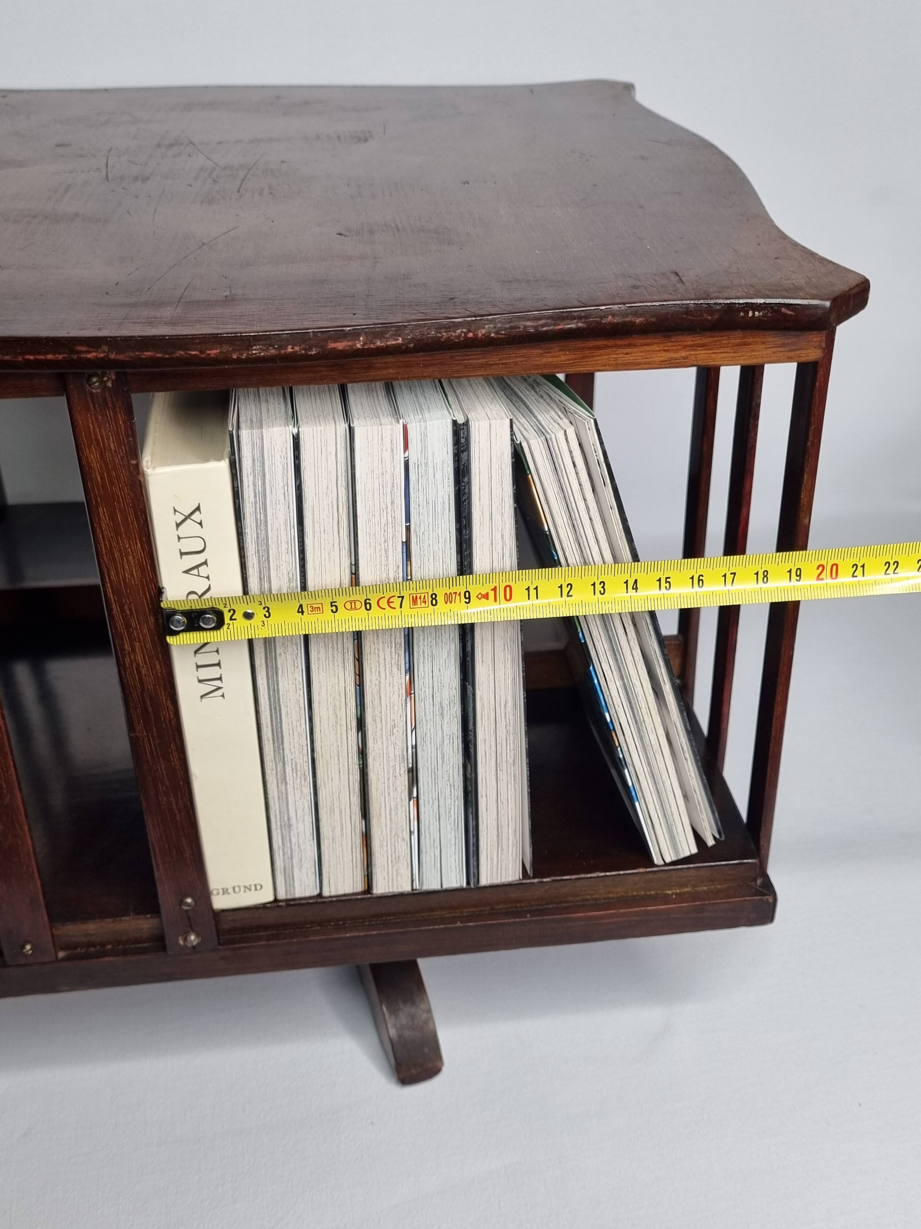 Small English style revolving table bookcase, 36 cm