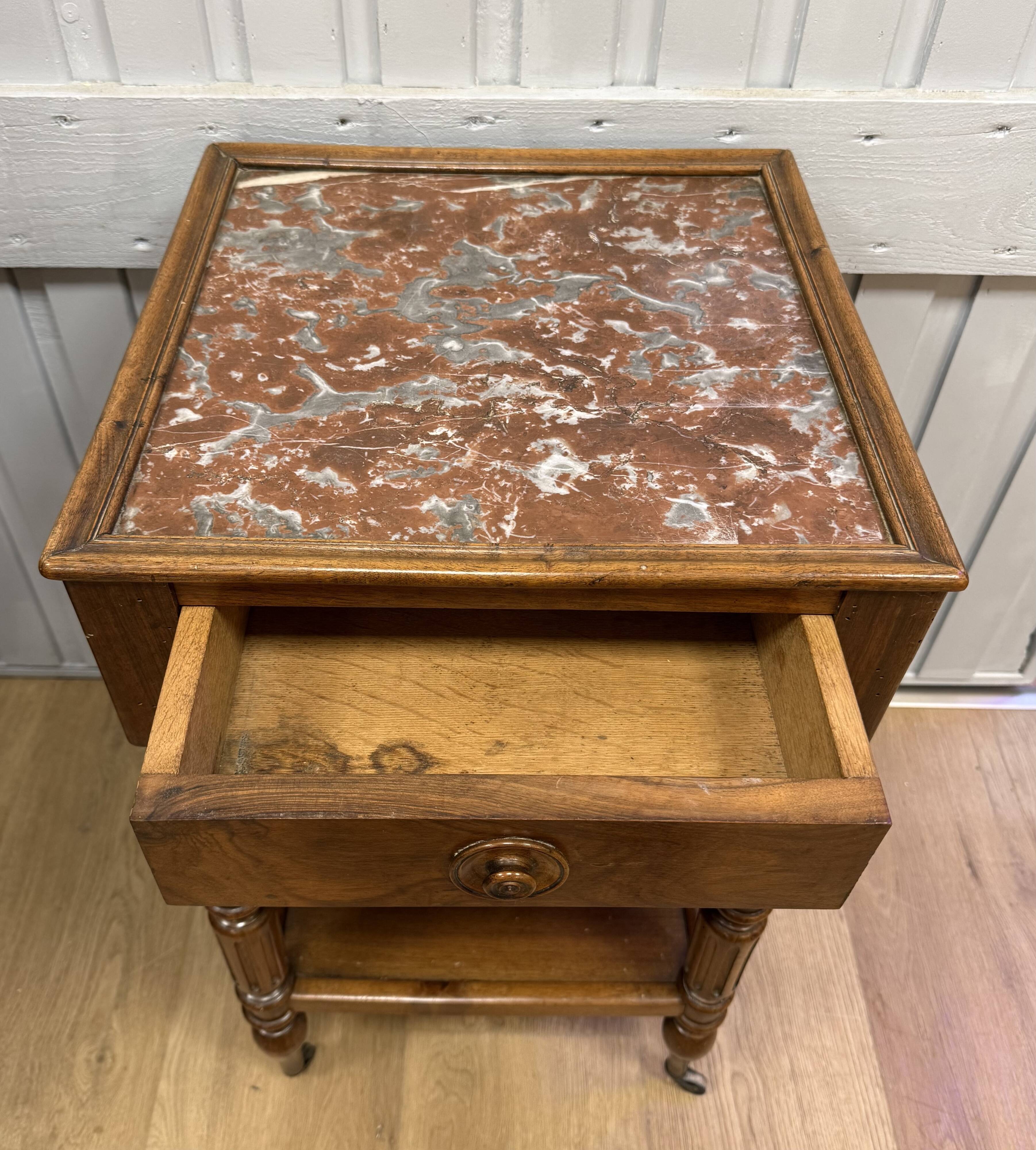 small walnut side table