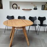 Table à manger en rotin des années 60