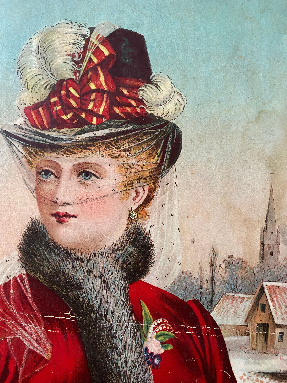 Paintings pendant of chromolithographs 1900