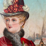 Paintings pendant of chromolithographs 1900