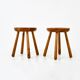 Set of 2 Charlotte Perriand Stools for Les Arcs, 1960s